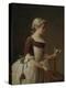 Young Girl Playing Badminton-Jean-Baptiste Simeon Chardin-Premier Image Canvas