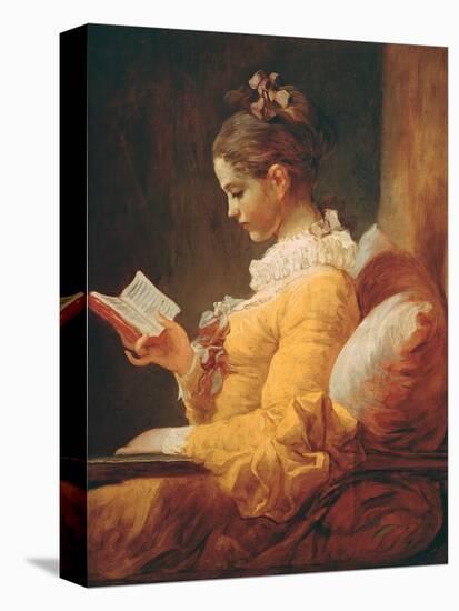 Young Girl Reading, about 1776-Jean-Honoré Fragonard-Premier Image Canvas