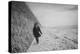 Young Girl Walking Beside the Sea Wall in England During Winter-Clive Nolan-Premier Image Canvas