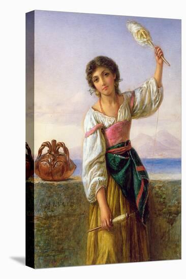 Young Girl with a Distaff-Joseph Bouvier-Premier Image Canvas