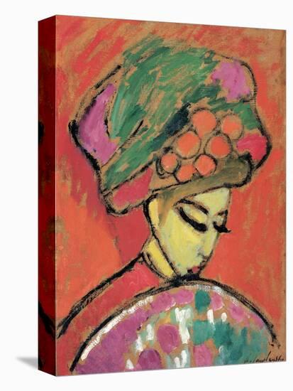 Young Girl with a Flowered Hat-Alexej Von Jawlensky-Premier Image Canvas