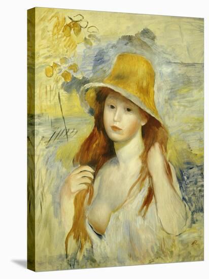 Young Girl with a Hat, 1884-Pierre-Auguste Renoir-Premier Image Canvas