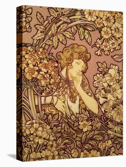 Young Girl with Flowers, 1900-Alphonse Mucha-Premier Image Canvas