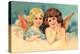Young Girls as Cherubs, Illustration-null-Stretched Canvas