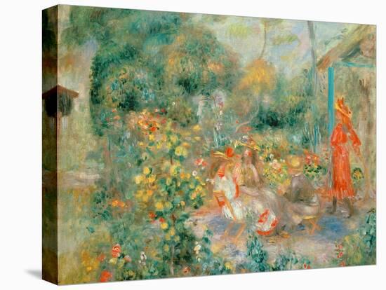 Young Girls in the Garden at Montmartre, 1893-95-Pierre-Auguste Renoir-Premier Image Canvas