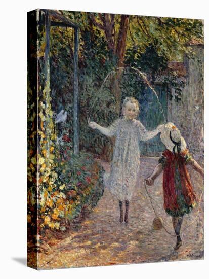 Young Girls Playing in the Garden-Henri Lebasque-Premier Image Canvas