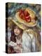 Young Girls with Hats-Pierre-Auguste Renoir-Stretched Canvas