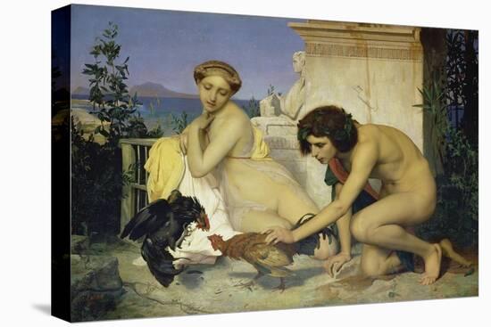 Young Greeks Encouraging Cocks to Fight, 1846-Jean-Léon Gérome-Premier Image Canvas