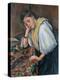 Young Italian Woman at a Table-Paul Cézanne-Premier Image Canvas