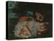 Young Ladies on the Bank of the Seine, before 1857-Gustave Courbet-Premier Image Canvas