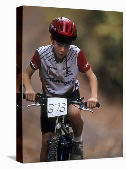 Young Male Mountain Biker Competing in a Race 1993 NY State Championships-null-Premier Image Canvas