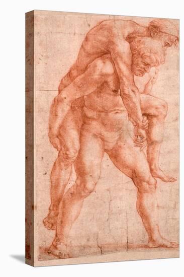 Young Man Carrying An Old Man on His Back (Aeneas And Anchises)-Raphael-Premier Image Canvas