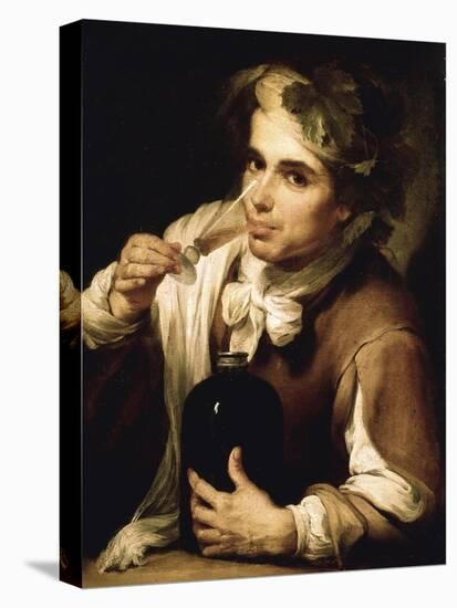 Young Man Drinking-Bartolome Esteban Murillo-Premier Image Canvas