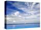 Young Man Meditating By Infinity Pool, Maldives, Indian Ocean, Asia-Sakis Papadopoulos-Premier Image Canvas