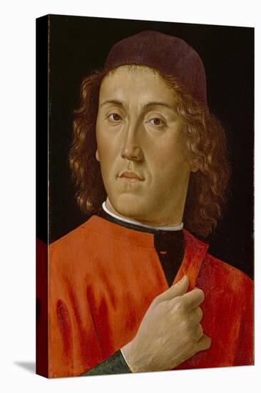 Young Man (Oil on Panel)-Domenico Ghirlandaio-Premier Image Canvas