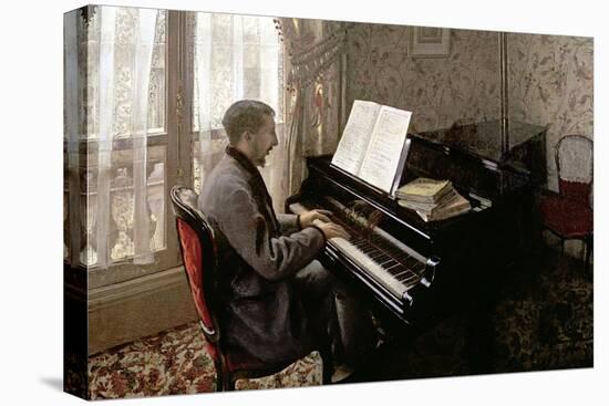 Young Man Playing the Piano, 1876-Gustave Caillebotte-Premier Image Canvas