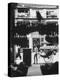 Young Man Standing in Front of a Herbs and Fish Market Displaying Racks of Fish-Howard Sochurek-Premier Image Canvas