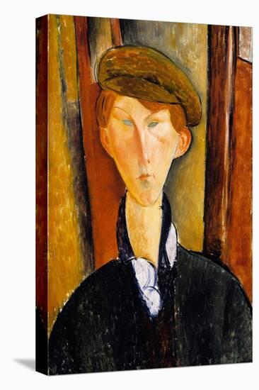 Young Man with Cap, 1919 (Oil on Canvas)-Amedeo Modigliani-Premier Image Canvas