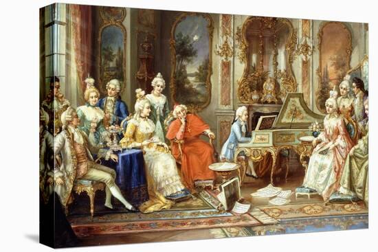 Young Mozart Giving a Recital-H. Pihnnero-Premier Image Canvas