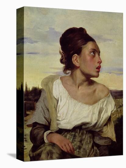 Young Orphan in the Cemetery, 1824-Eugene Delacroix-Premier Image Canvas
