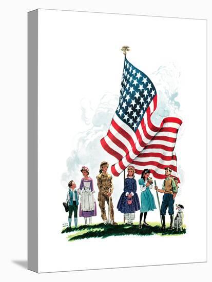 Young Patriots - Child Life-Keith Ward-Premier Image Canvas