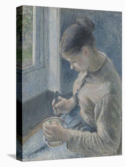 Young Peasant Having Her Coffee, 1881-Camille Pissarro-Premier Image Canvas