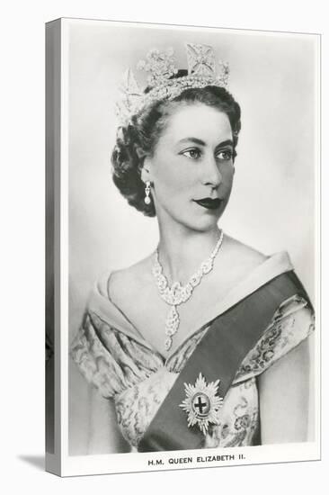 Young Queen Elizabeth II-null-Stretched Canvas