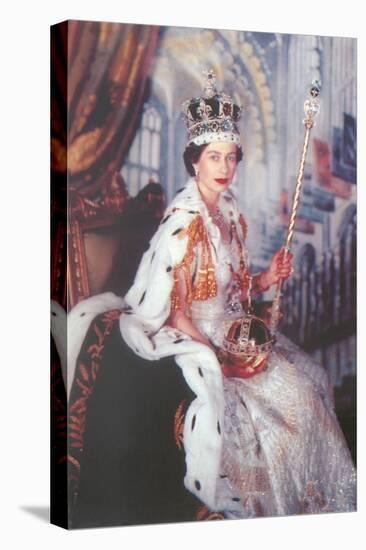 Young Queen Elizabeth II-null-Stretched Canvas