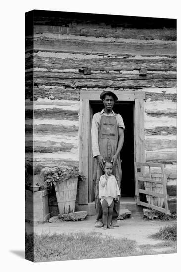 Young Sharecropper and His First Child-Dorothea Lange-Stretched Canvas