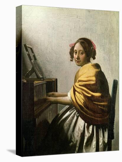 Young Woman at a Virginal-Johannes Vermeer-Premier Image Canvas