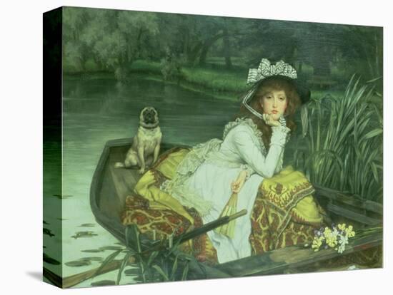 Young Woman in a Boat, or Reflections, circa 1870-James Tissot-Premier Image Canvas