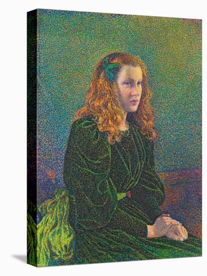 Young Woman in Green Dress, 1893-Theo van Rysselberghe-Premier Image Canvas