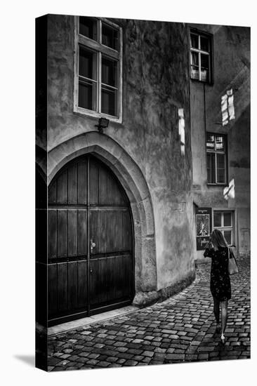 Young Woman in Old Town-Rory Garforth-Premier Image Canvas
