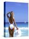 Young Woman in Swimsuit with White Hat-Bill Bachmann-Premier Image Canvas