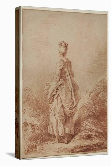 Young Woman Looking Back-Jean-Honoré Fragonard-Premier Image Canvas