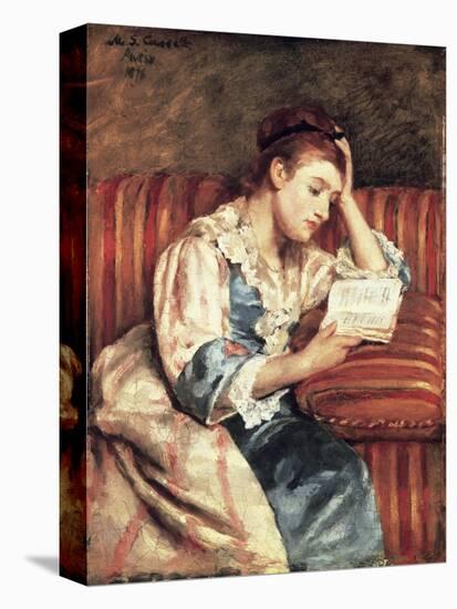 Young Woman Reading-Mary Cassatt-Premier Image Canvas