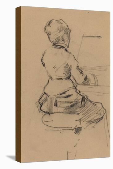 Young Woman Seated at a Piano [verso], c.1890-Jean Louis Forain-Premier Image Canvas