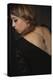 Young Woman Wearing Black Dress with Key on Necklace-Sabine Rosch-Premier Image Canvas