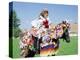 Young Woman Wearing Folk Dress on Horseback, Ride of the Kings Festival, Village of Vlcnov, Vlcnov-Richard Nebesky-Premier Image Canvas