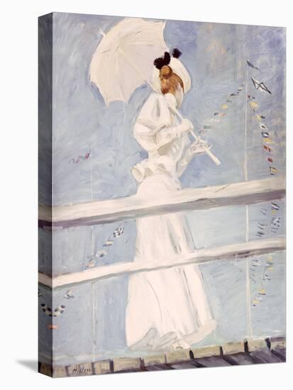 Young Woman with a Parasol on a Jetty-Paul Cesar Helleu-Premier Image Canvas
