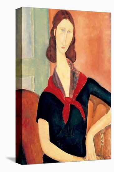 Young Woman with Scarf-Amedeo Modigliani-Stretched Canvas