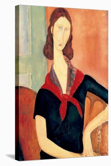 Young Woman with Scarf-Amedeo Modigliani-Stretched Canvas