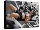 Young Woman Working Out with Hand Wieghts, Rutland, Vermont, USA-Chris Trotman-Premier Image Canvas