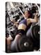 Young Woman Working Out with Hand Wieghts, Rutland, Vermont, USA-Chris Trotman-Premier Image Canvas