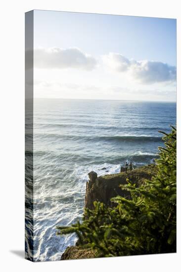 Young Women Hiking Along The Oregon Coast Trail. Oswald West State Park, OR-Justin Bailie-Premier Image Canvas