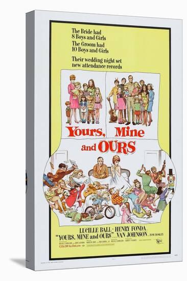 Yours, Mine and Ours, Henry Fonda, Lucille Ball, 1968-null-Stretched Canvas