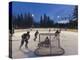 Youth Hockey Action at Woodland Park in Kalispell, Montana, USA-Chuck Haney-Premier Image Canvas