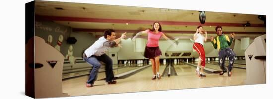 Youths in Bowling Alley, USA-null-Premier Image Canvas