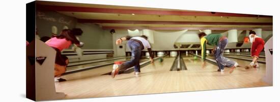 Youths in Bowling Alley, USA-null-Premier Image Canvas