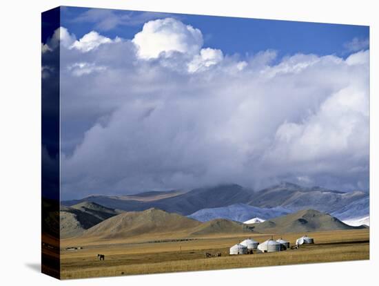 Yurts, Mongolia-Peter Adams-Premier Image Canvas